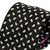 Adric Black Paisley Silk Tie 8cm - Tie Doctor